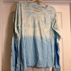 Ocean Drive Blue Tie-Dye Long Sleeve Tee
